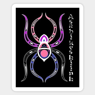 Asabikeshiinh (spider) Genderfluid Pride Sticker